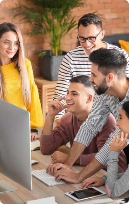 Team collaborating on process automation